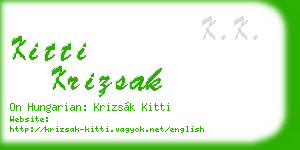 kitti krizsak business card
